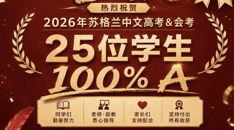 Outstanding Results in the 2026 Scottish Higher and National 5 Chinese Examinations